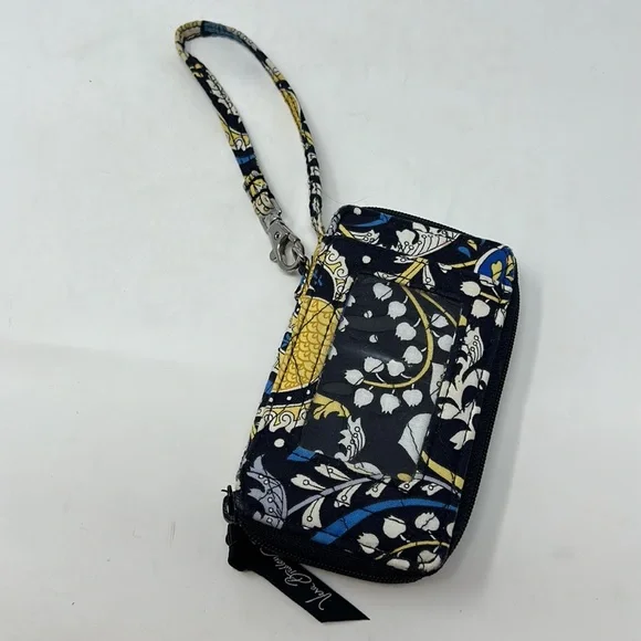 Vera Bradley Blue & Yellow Wristlet Wallet Excellent Condition - Picture 6 of 7